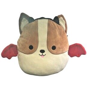 Squishmallows Reginald Corgi Devil Bat Costume Soft Plush 14” Kellytoy Halloween